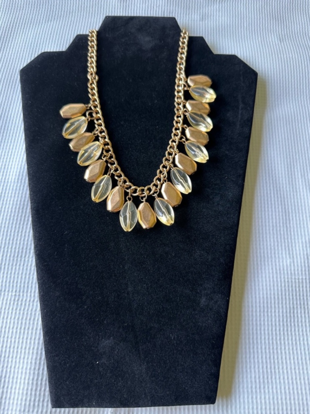 Gold-Tone Dangle Bead Chain Necklace